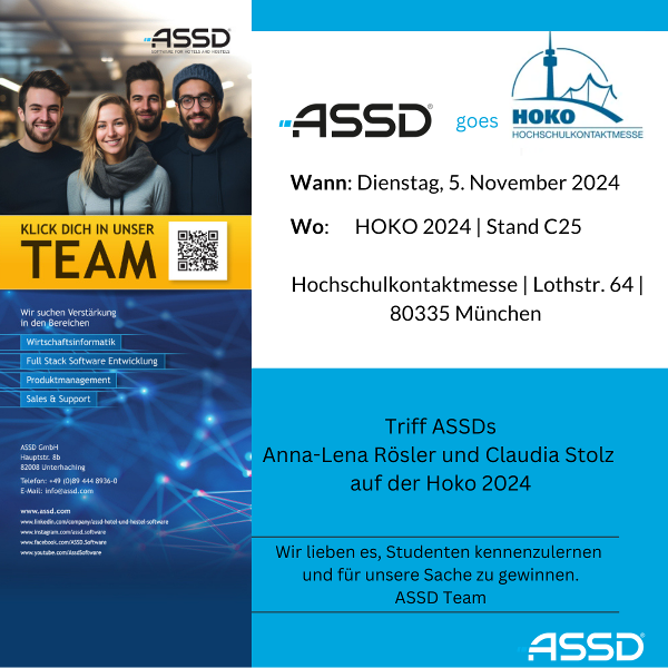 ASSD repräsentiert auf der Hochschulkontaktmesse HOKO in München